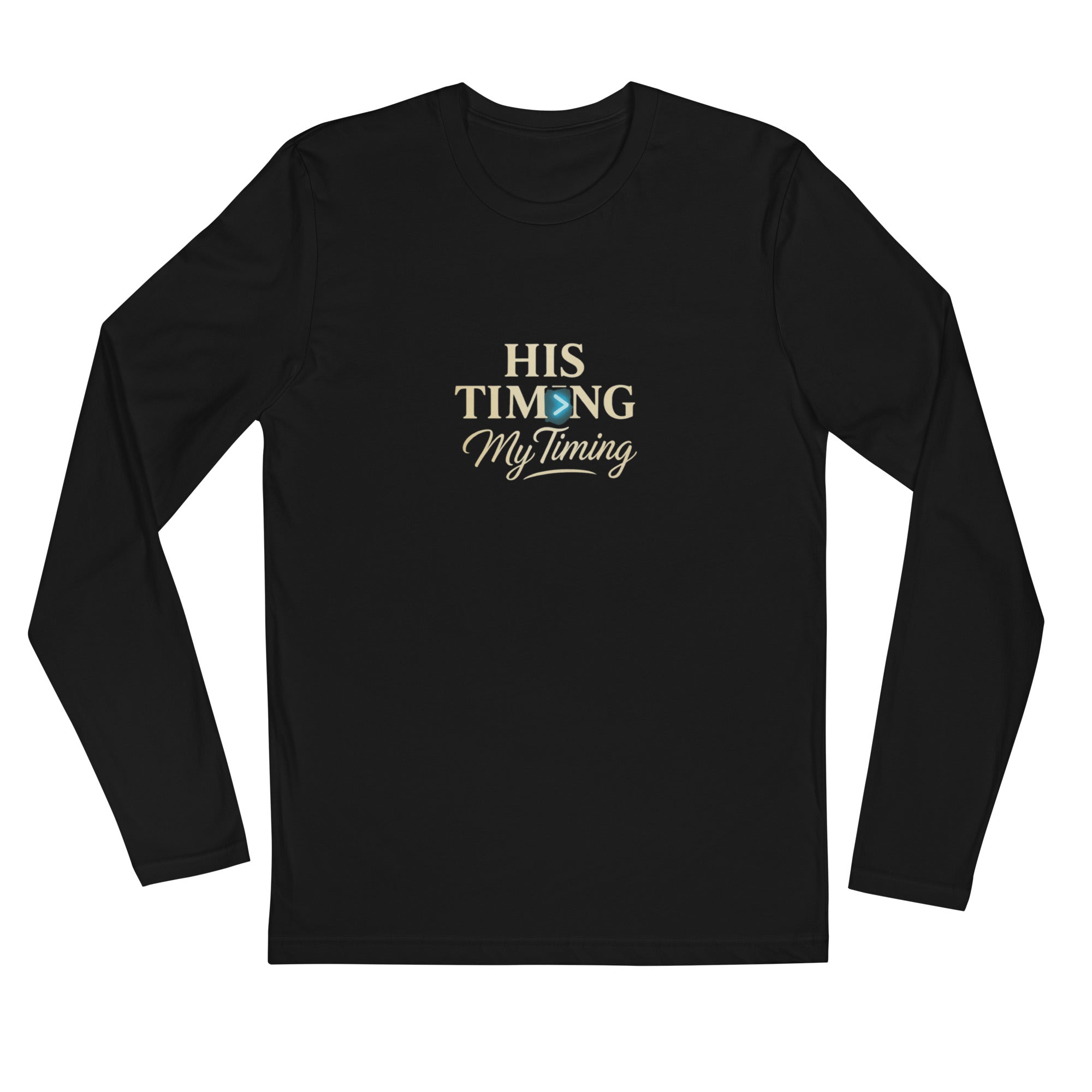 God’s Timing > My Timing” Gold Glow Premium Tee